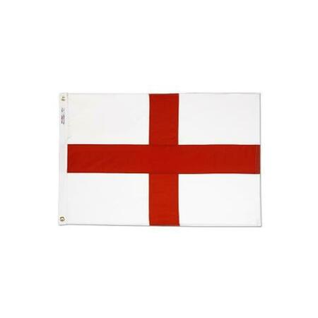 PERFECTPATIO 3 x 5 ft. Nylon - Glo St George Cross Flag PE3747165